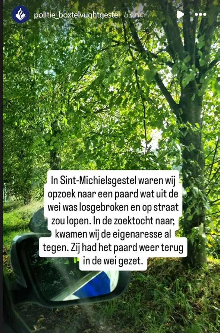 Foto: Instagram politie Boxtel-Vught-Gestel