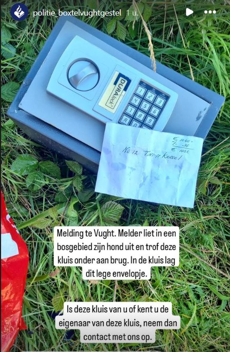 Foto: Instagram politie Boxtel-Vught-Gestel