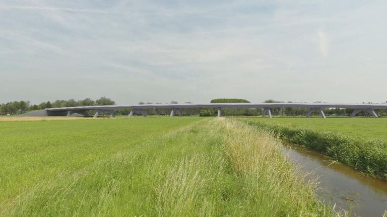 Zo gaat een van de enorme bruggen bij de nieuwe N69 eruitzien.