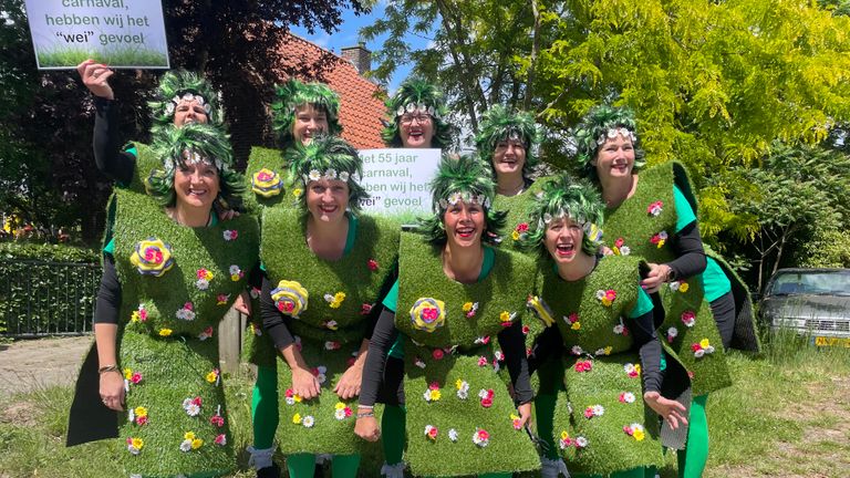 Het zomercarnaval geeft deze vrouwengroep een 'wei'-gevoel (foto: Tonnie Vossen)