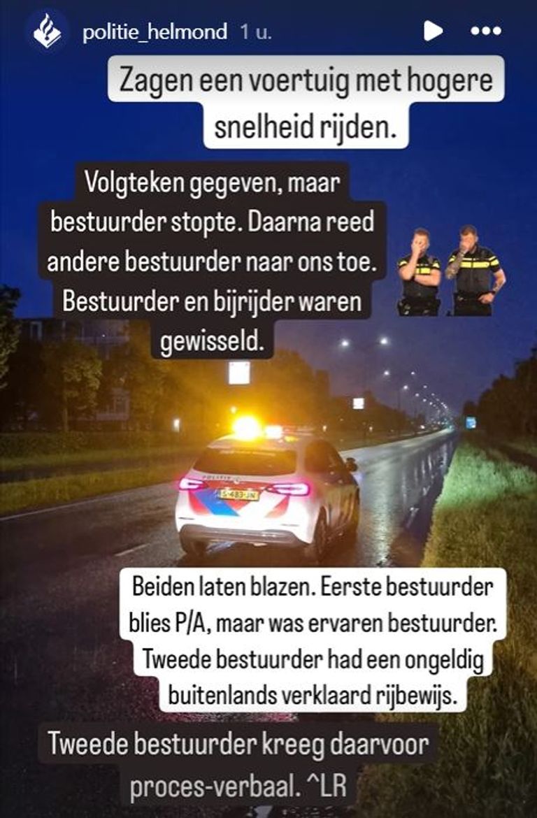 Foto: Instagram politie Helmond