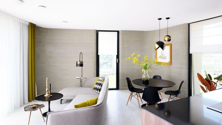 De binnenkant van een 3D-geprinte woningen (foto: project Mileston).