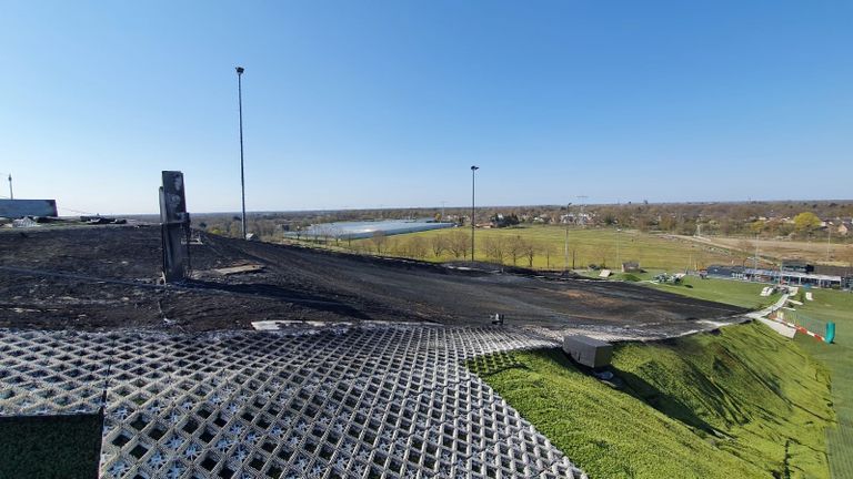 De beschadigde skibaan (foto: Collin Beijk).