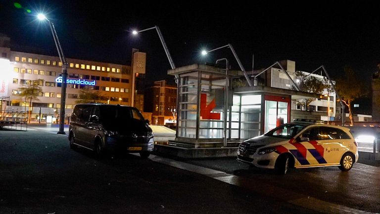 De politie in de binnenstad van Eindhoven (foto: Dave Hendriks/SQ Vision).