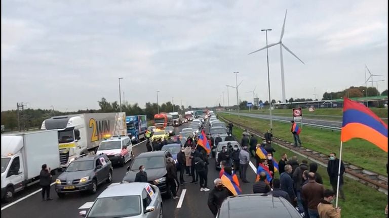 Huidige situatie op de snelweg.