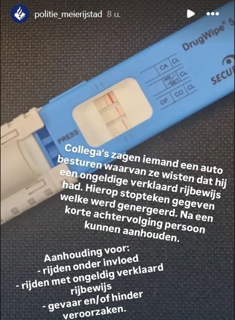 Foto: Instagram politie Meierijstad