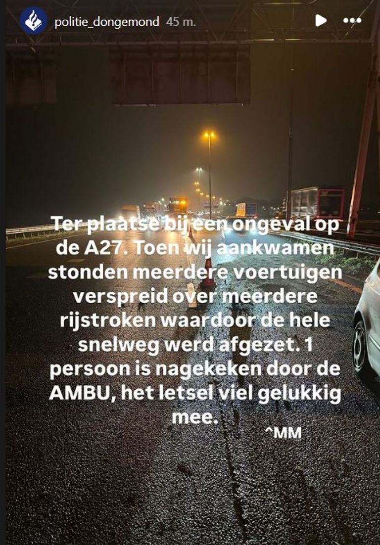 Foto: Instagram politie Dongemond