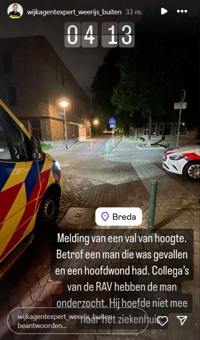 Foto: Instagram wijkagentexpert Weerijs-buiten