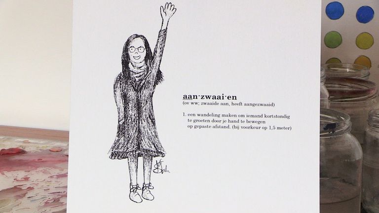 'Aanzwaaien': illustratie uit het boekje Microcosmos. (Beeld: Hoi-Shan Mak)