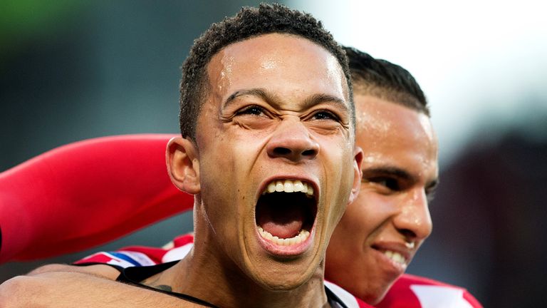 Memphis Depay ging in 2015 van PSV naar Manchester United