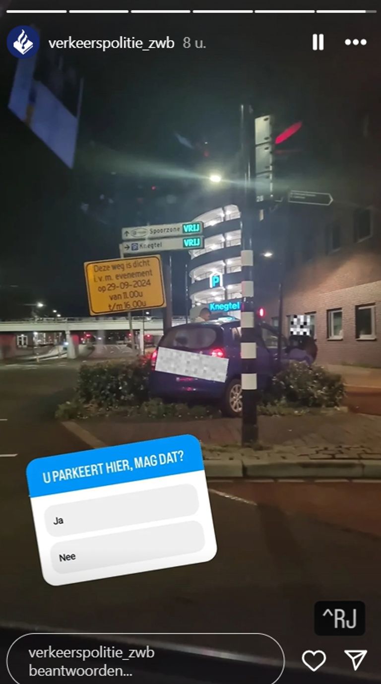 Foto: Instagram verkeerspolitie Zeeland-West-Brabant