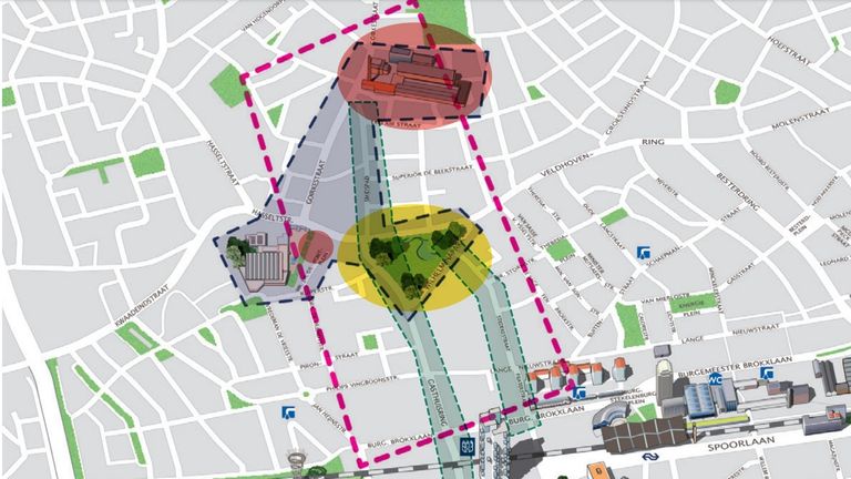 Plattegrond van het Museumkwartier (foto: gemeente Tilburg).