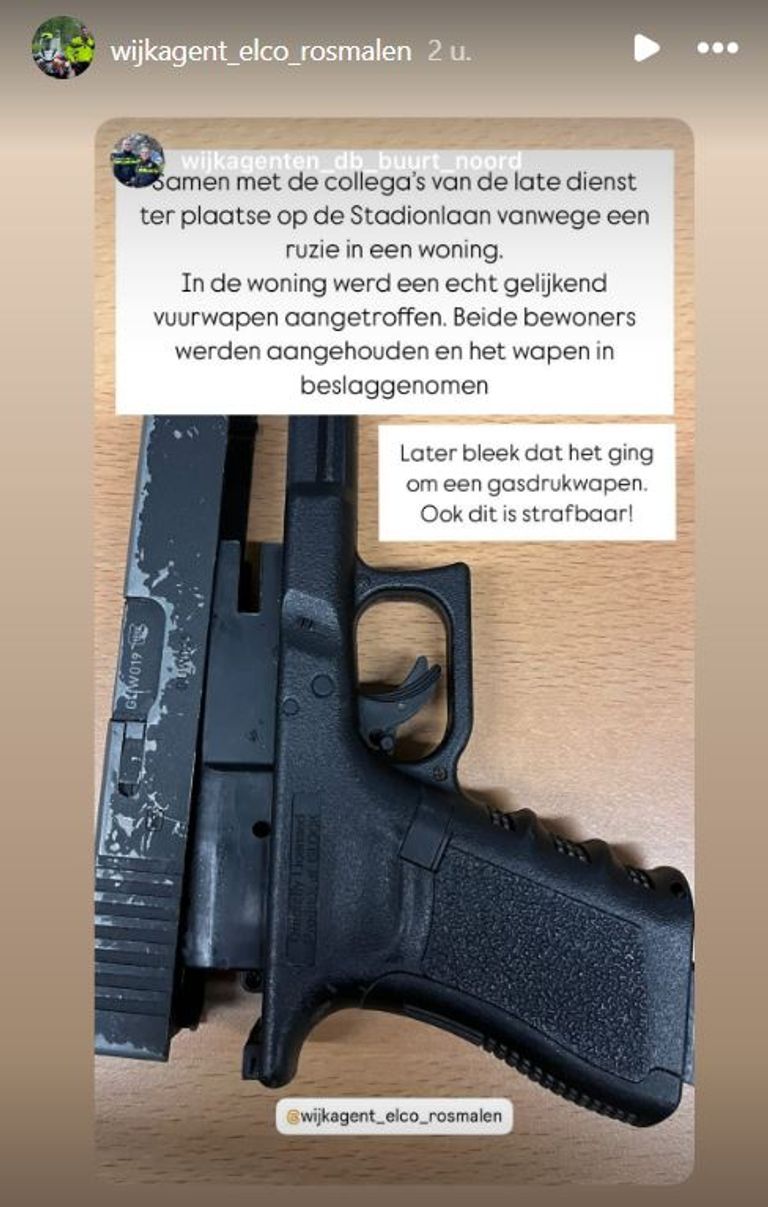 Foto: Instagram wijkagenten Den Bosch buurt Noord