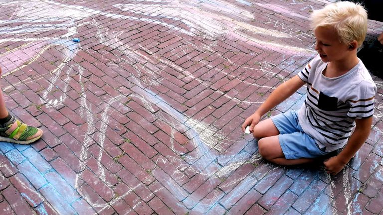 De tekening van een van de kinderen in Westerhoven.