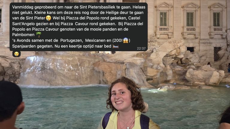 Via een WhatsApp-link houdt Esmee haar familie en vrienden op de hoogte (foto: Esmee van Bragt).