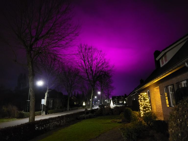 Het "Keldonkse Noorderlicht" zoals Jeannette het noemt (foto: Jeannette van den Bogaard).