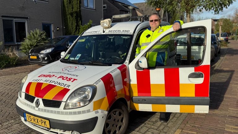 Het oude EHBO-voertuig van Peter is dringend aan vervanging toe (foto: Erik Peeters)