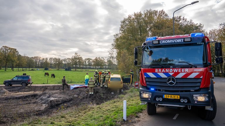 Het ongeluk gebeurde op de Deutersestraat in Cromvoirt (foto: Iwan van Dun/SQ Vision).