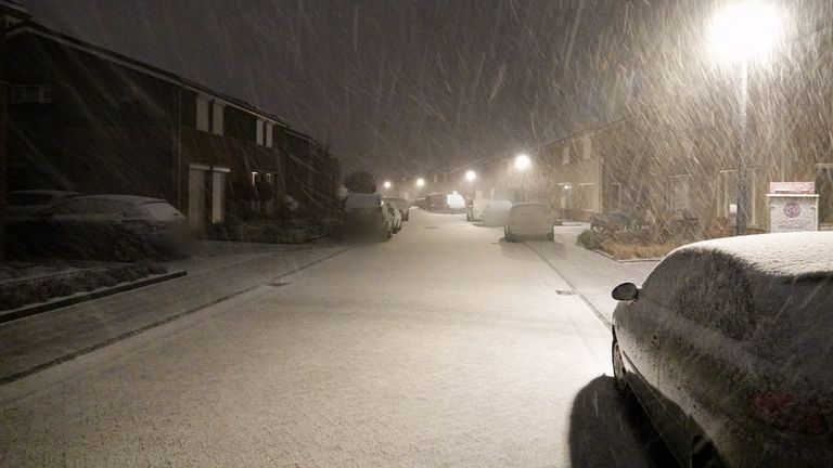 Ook Budel kleurde wit dinsdagochtend (foto: Ben Saanen)