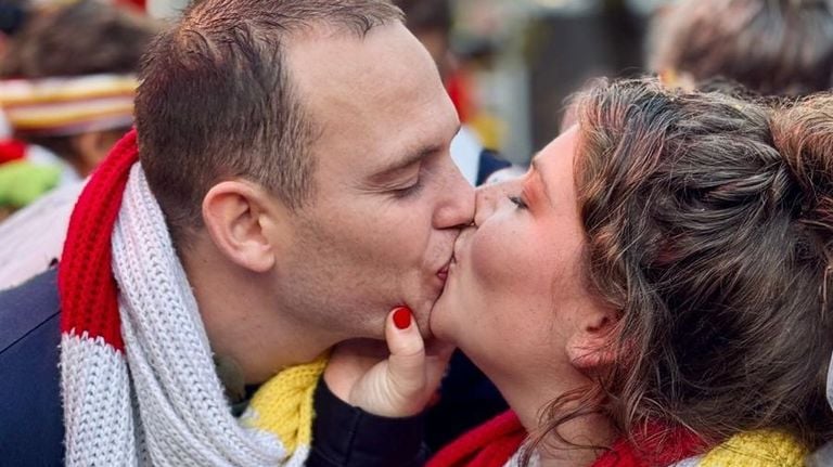 Niels en Luna in Oeteldonk (privéfoto).