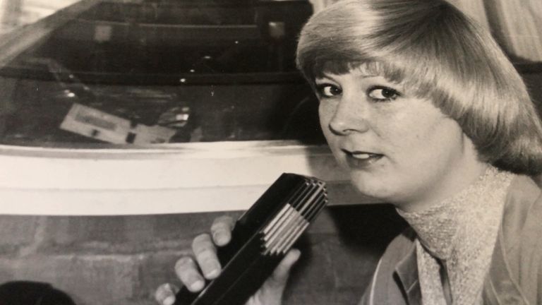 NAC-omroepster Annie van Hooijdonk in april 1979.