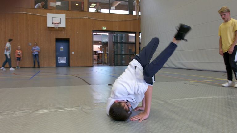 Een breakdance-move.