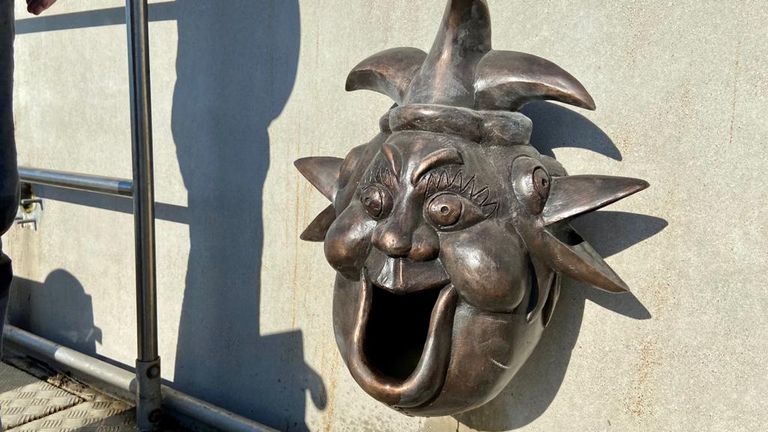 Vrolijke waterspuwers in Roosendaal. (foto: Erik Peeters)