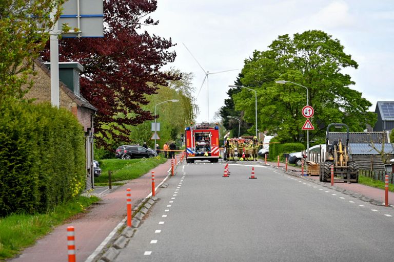 Vanwege het gaslek is de straat afgezet (foto: Tom van der Put/SQ Vision).