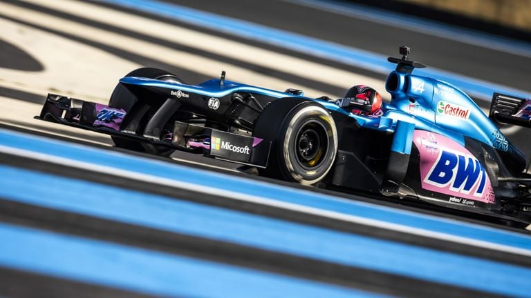 Stéphane Kox testte op Paul Ricard, het Franse Formule 1-circuit (foto: BWT Alpine F1 Team).