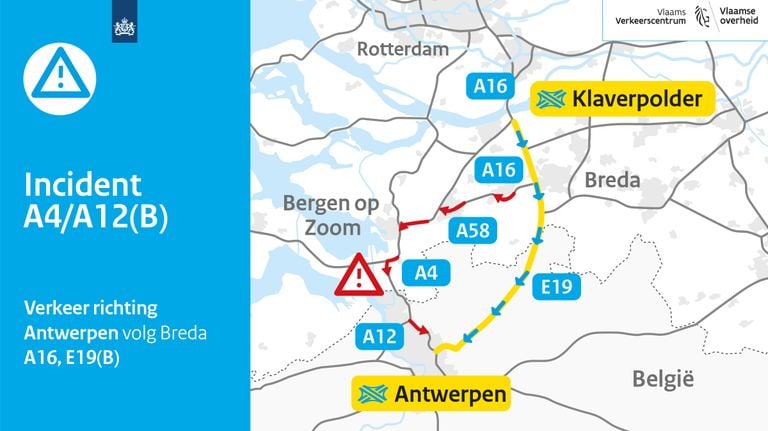 De omleiding (bron: Rijkstwaterstaat).
