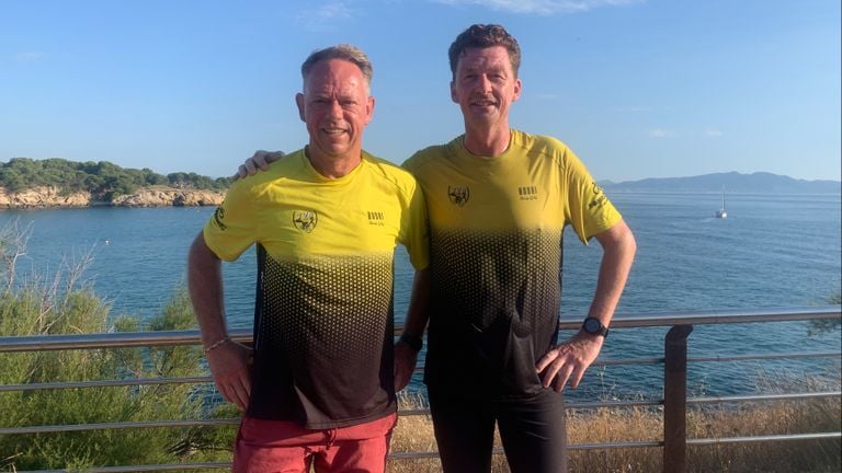 Hans Braat (links) en sportvriend Sven Heddes.