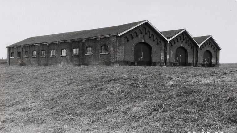 De botenloods bij Fort Sabina in 1987. (Foto: BHIC Wies van Leeuwen)