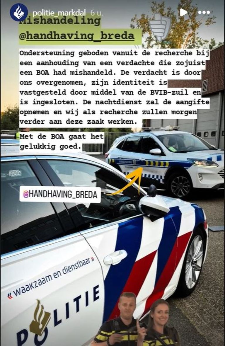 Foto: Instagram politie Markdal