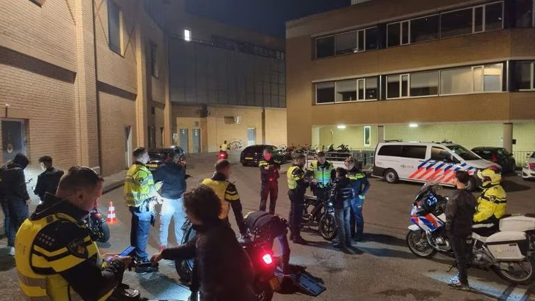 De controle van vrijdag in het centrum van Eindhoven (foto: politie).