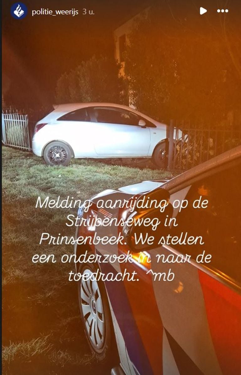 Foto: Instagram politie Weerijs