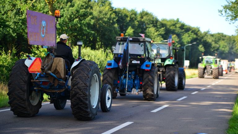 Ook vanuit andere locaties zijn de boeren onderweg (foto: Walter van Bussel/SQ Vision)