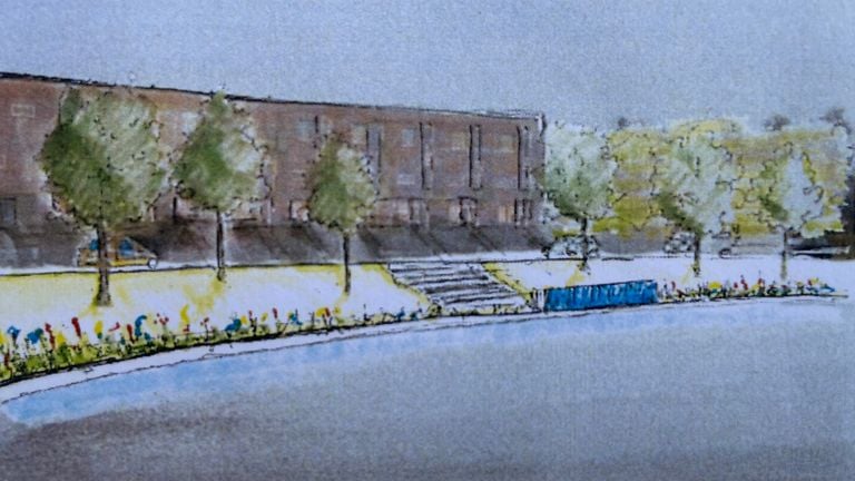 Een schets van de plannen voor de Oostplas (afbeelding gemeente Goirle)