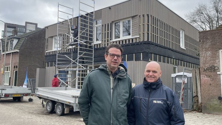 Architect Frank van Winden (r) en Wilko Aarts van Tiwos (foto: Omroep Brabant).