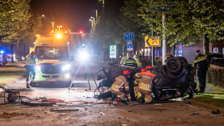 Hulpdiensten waren massaal uitgerukt (foto: Jack Brekelmans/SQ Vision).