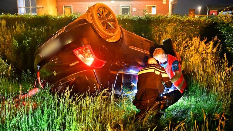 Bij de crash in Waalre was geen ander verkeer betrokken (foto: Rico Vogels/SQ Vision).