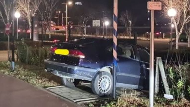 De bestuurder had een afslag te vroeg genomen (foto: Instagram politie Boxtel-Vught-Gestel).