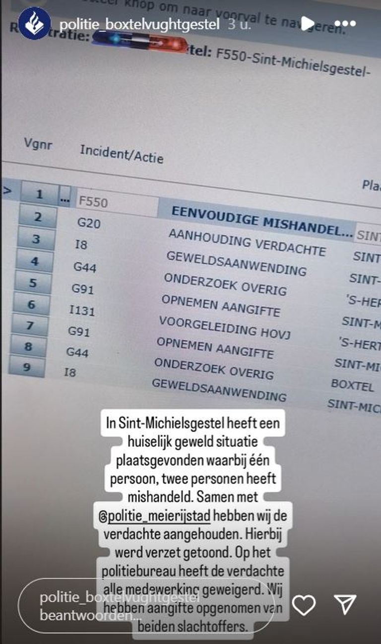 Foto: Instagram politie Boxtel-Vught-Gestel