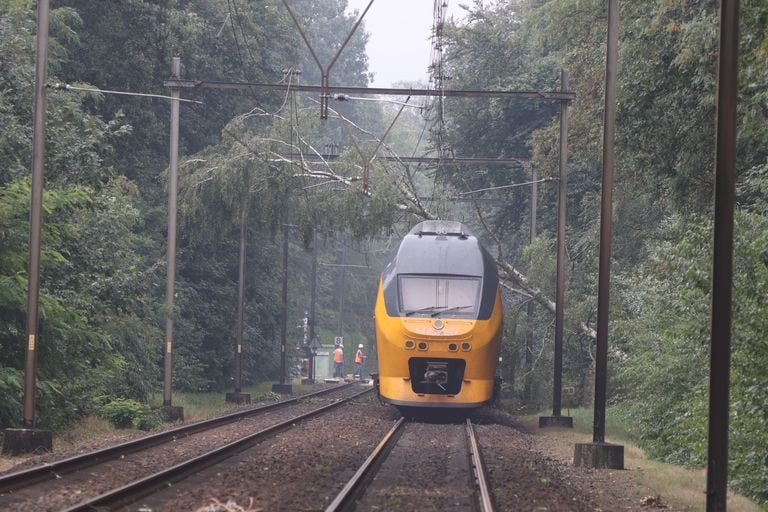 Boom op trein bij Vught (Foto: Bart Meesters/SQ Vision)