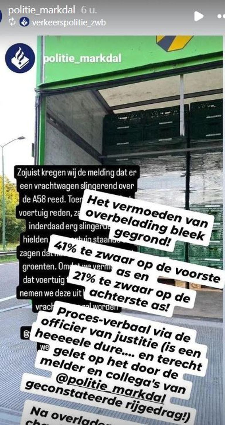 Foto: Instagram politie Markdal