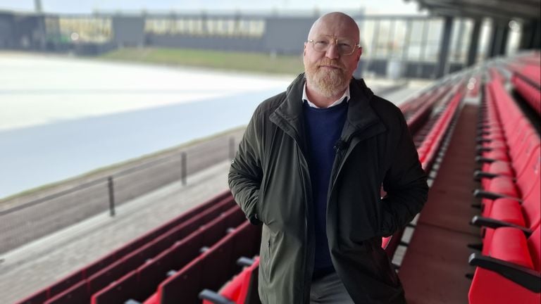 William Verkoelen in het nieuwe GS Staalwerken Stadion. (Foto: Leon Voskamp)