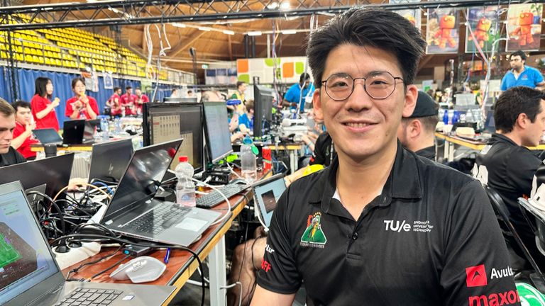 Hao Liang Chen van het Tech United team uit Eindhoven