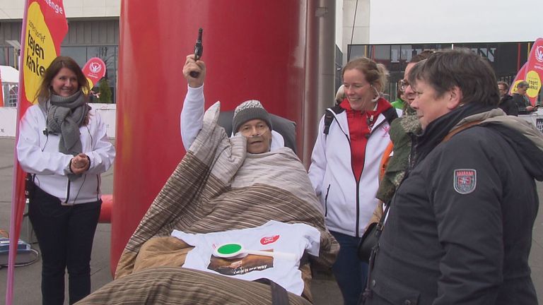 Ben mocht zelf het startschot van de Verbeeten Challenge geven (foto: Eva de Schipper).