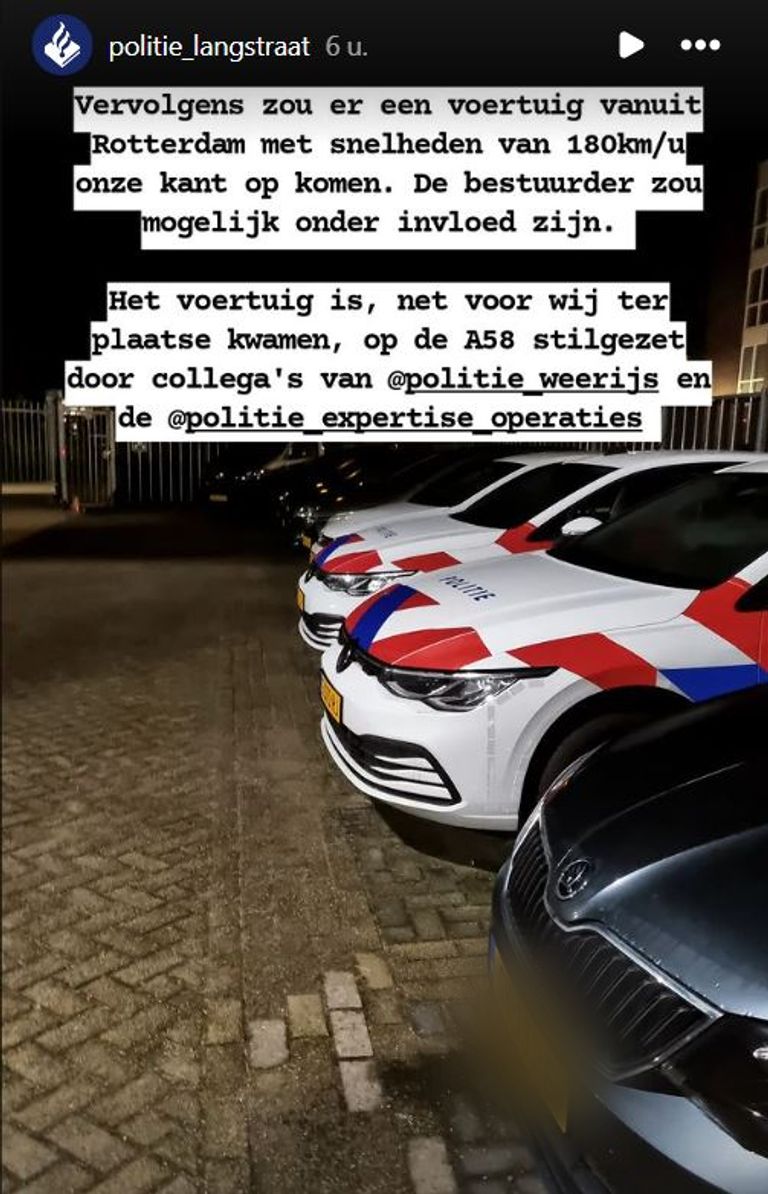 Foto: Instagram politie Langstraat