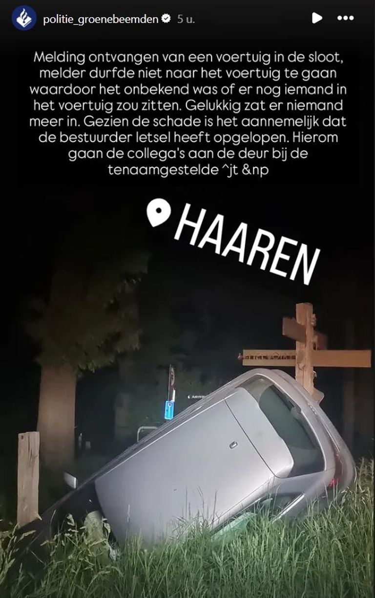 Foto: Instagram politie Groene Beemden.