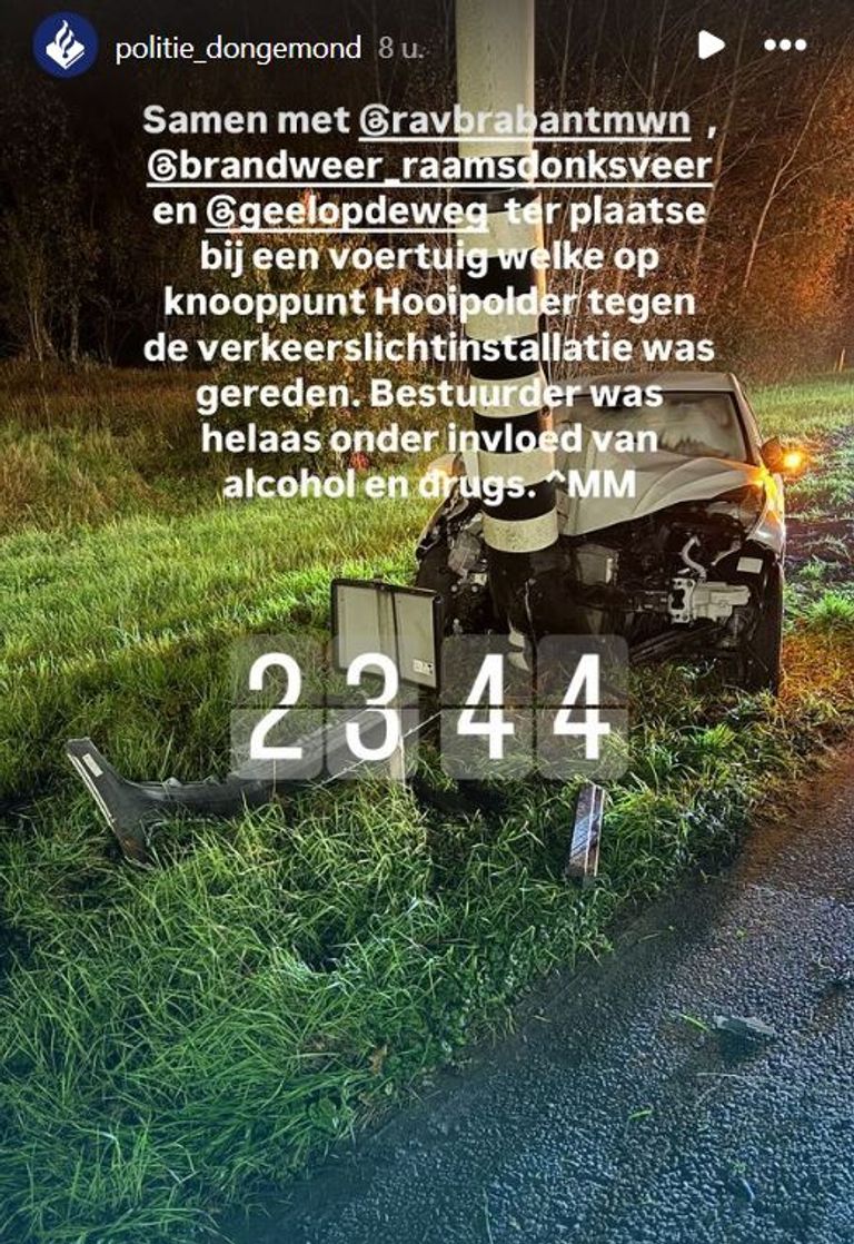 Foto: Instagram politie Dongemond